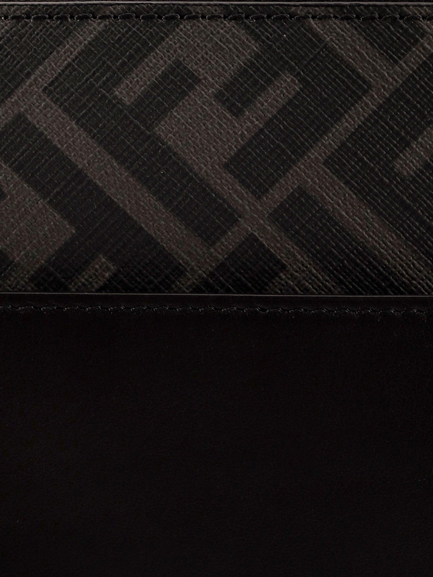 Squared FF leather clutch