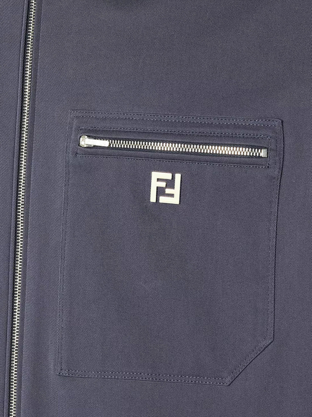 Cotton jacket with FF detail