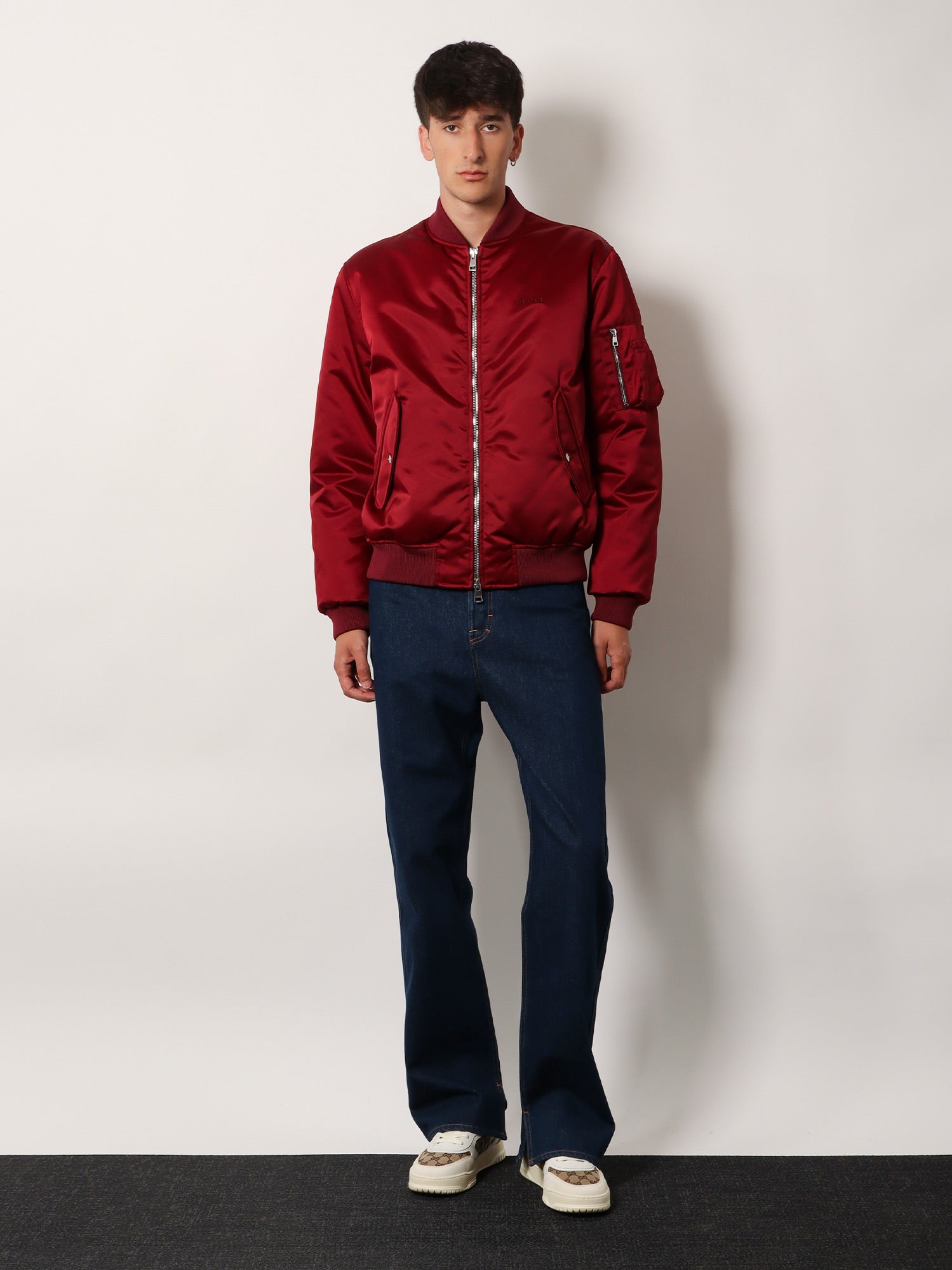 Nylon bomber jacket