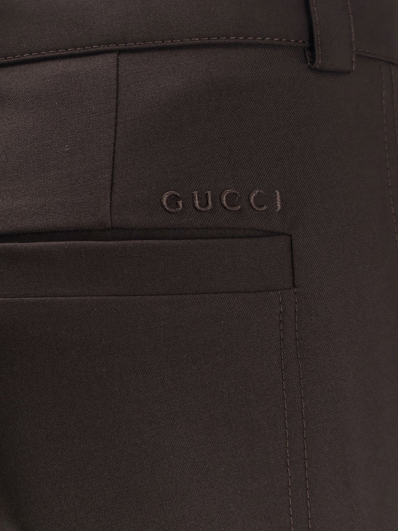 Gabardine wool trousers