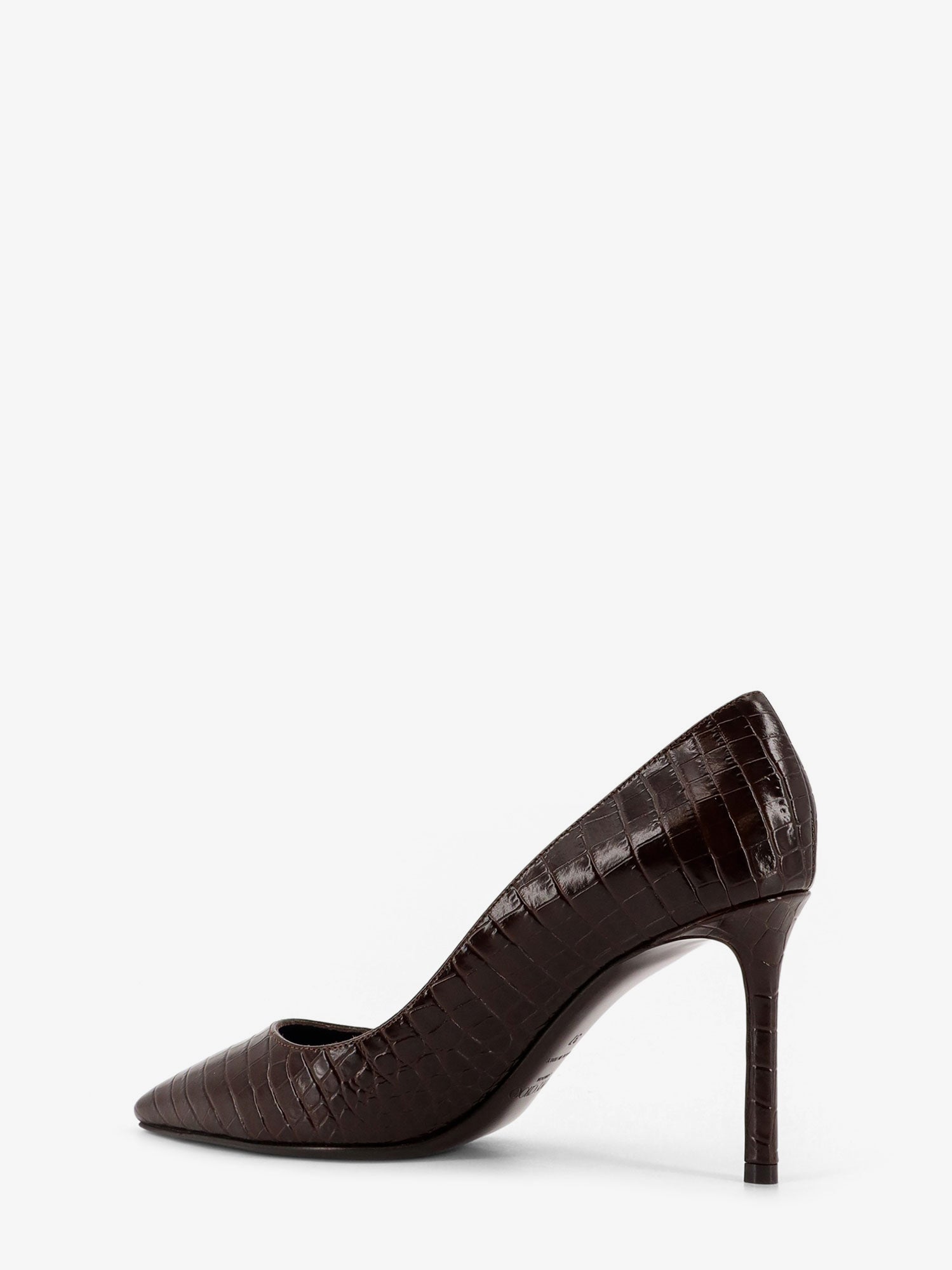 Romy 85 leather pumps with croco effect