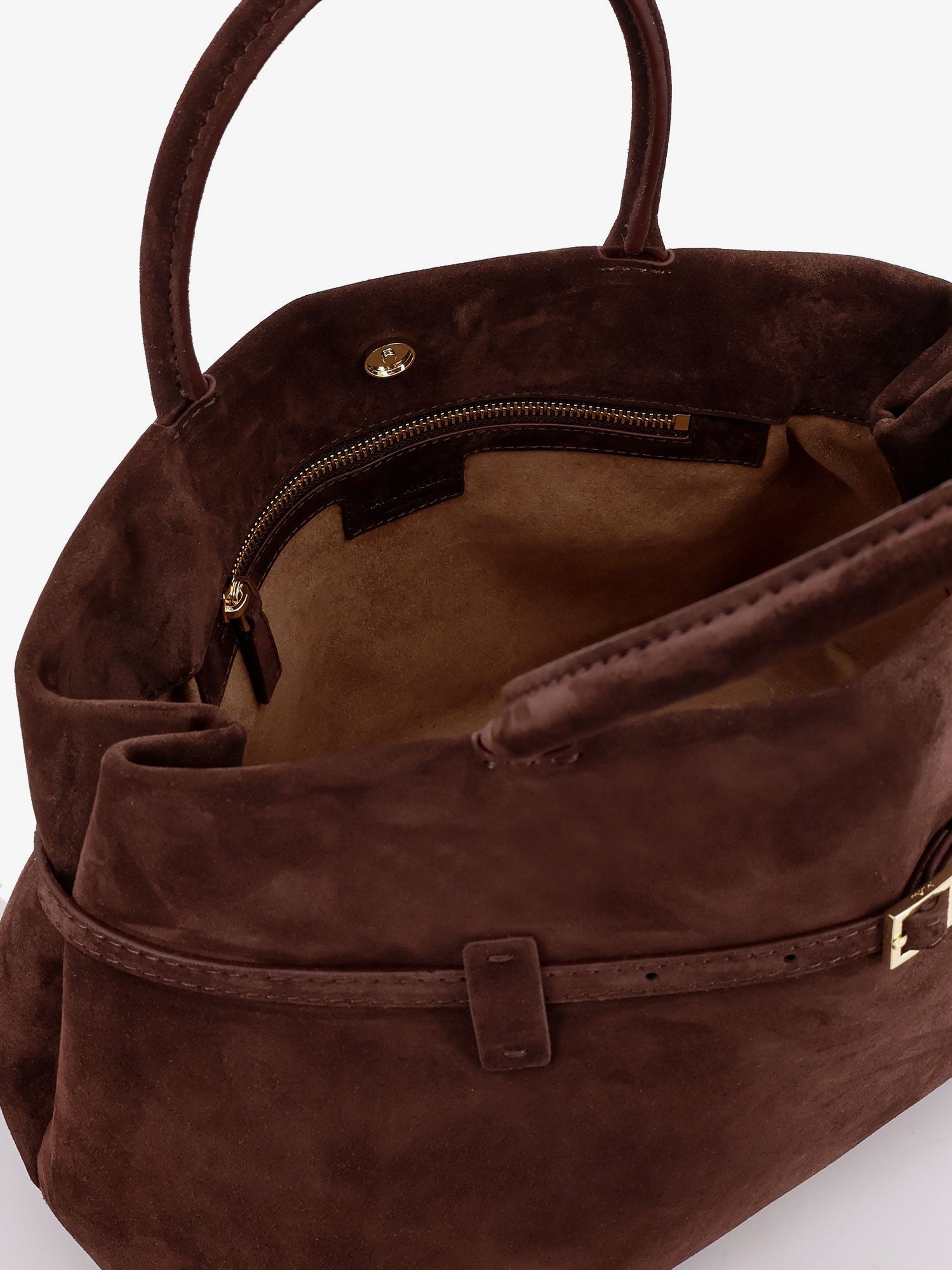 Le Cambon 35 suede shoulder bag