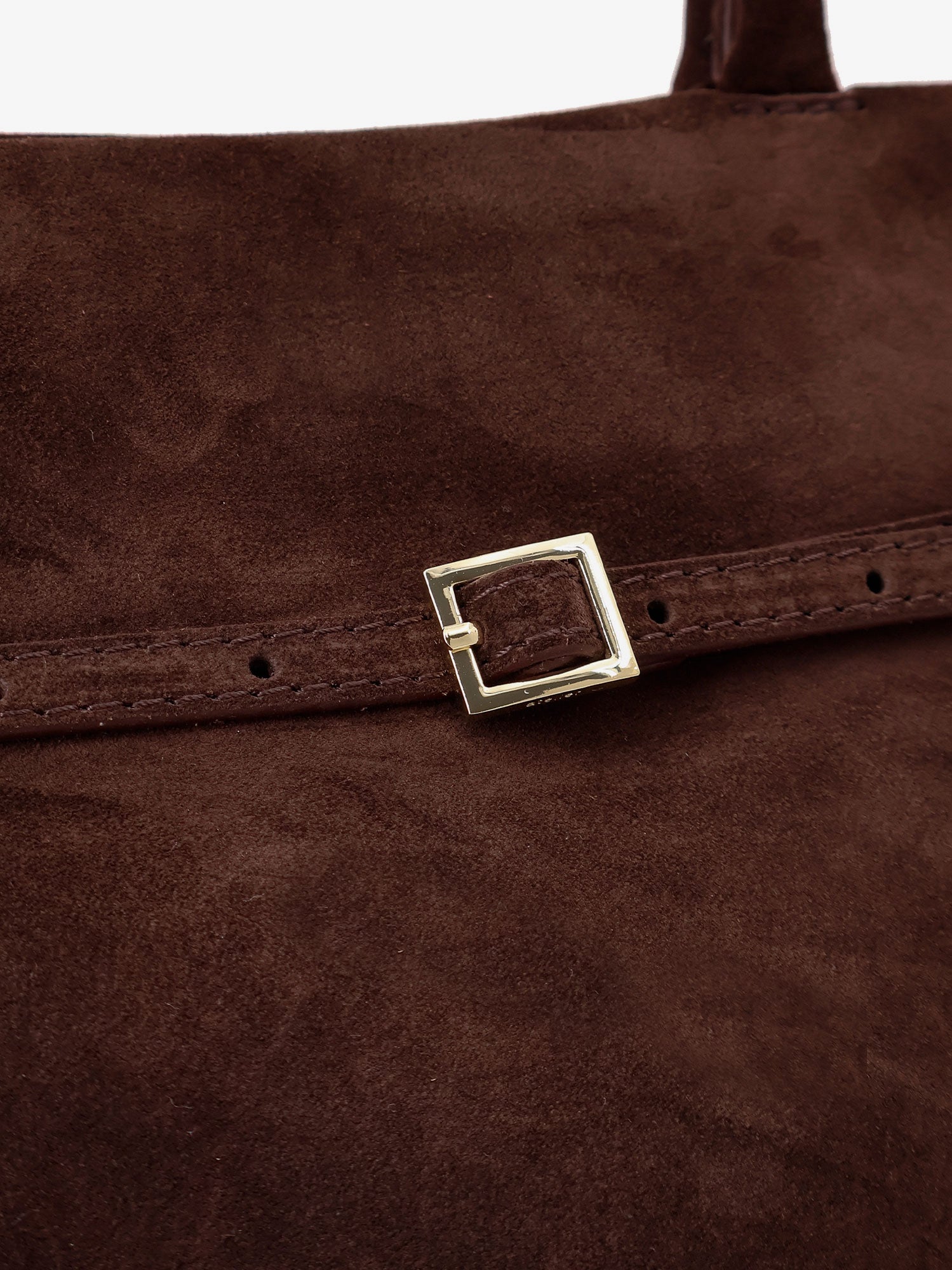 Le Cambon 35 suede shoulder bag