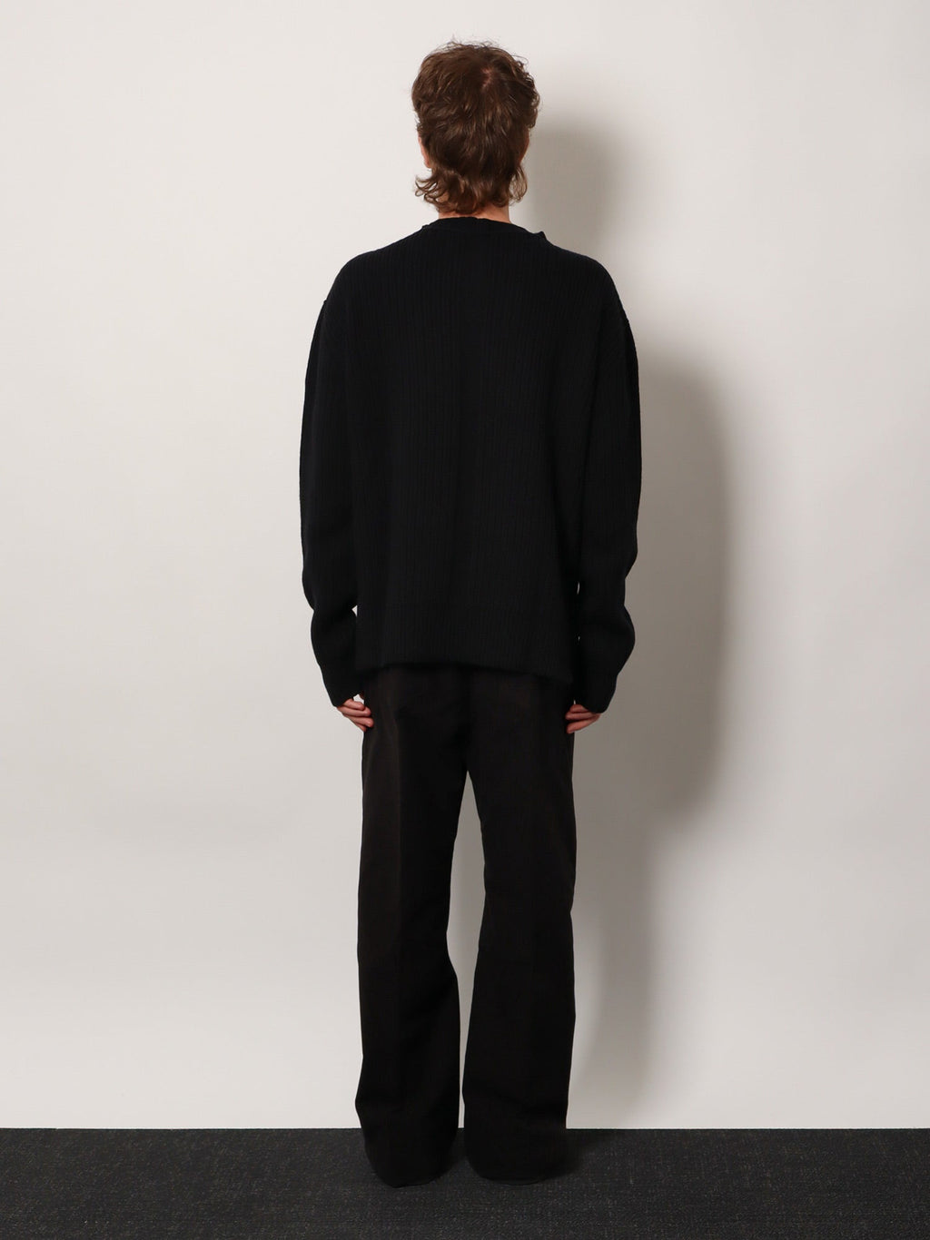 Fisherman Round Neck virgin wool sweater