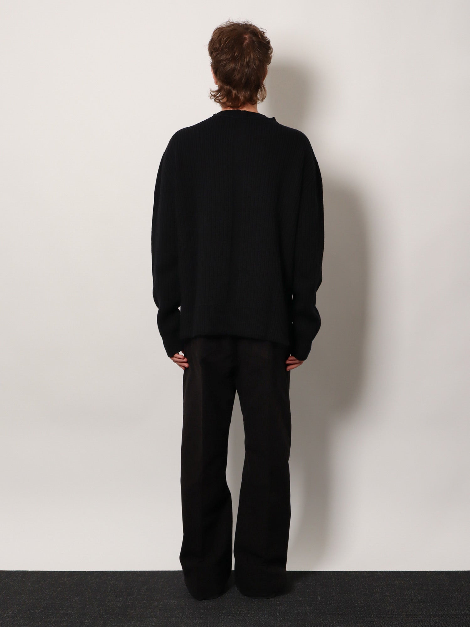 Fisherman Round Neck virgin wool sweater