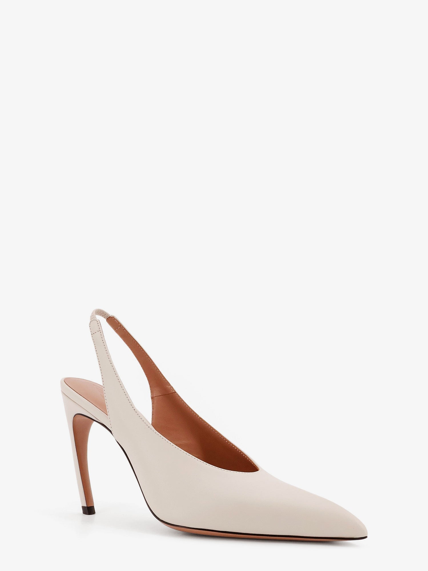 Viper leather slingback pumps