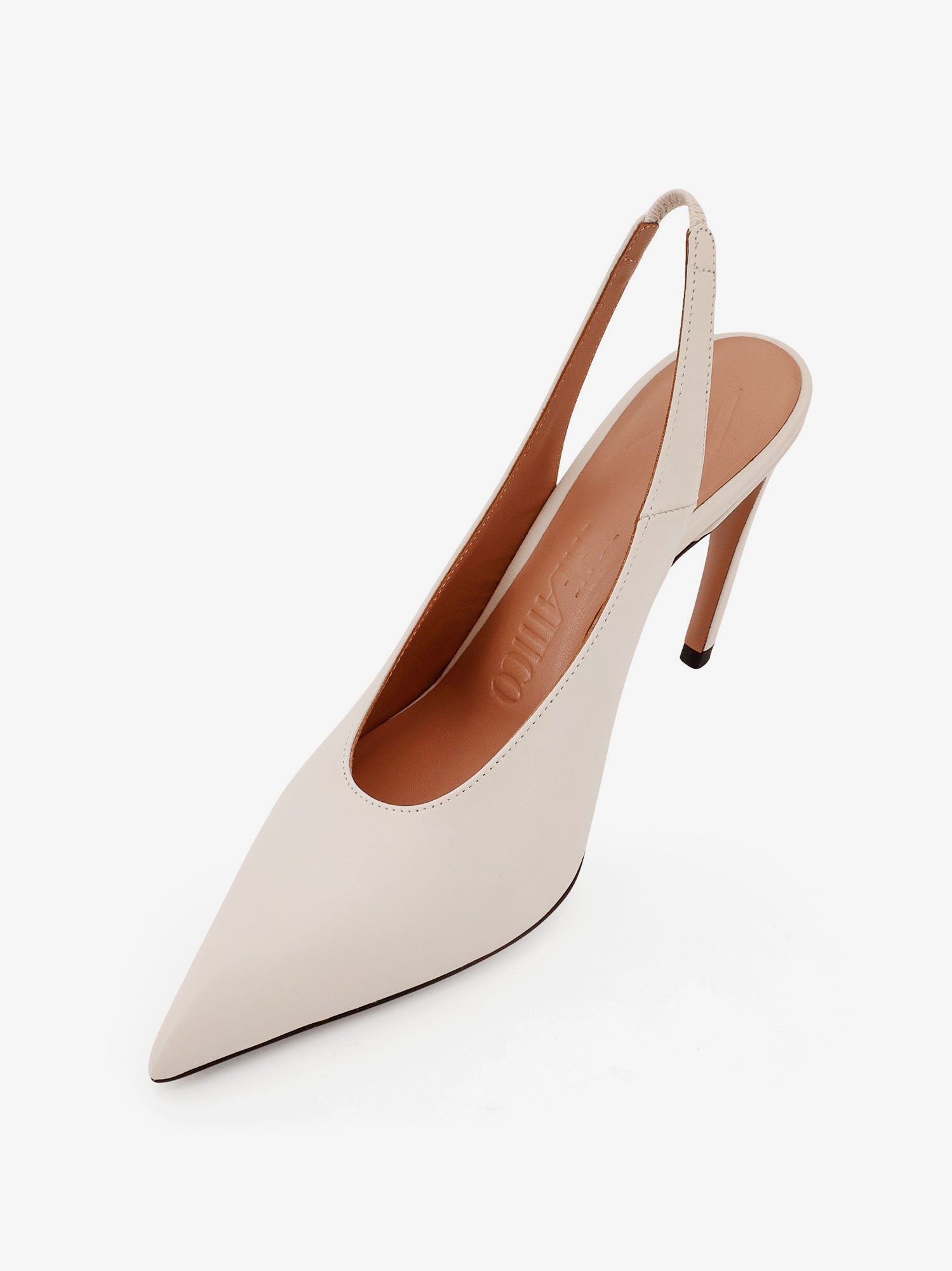 Viper leather slingback pumps