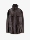 Long leather jacket