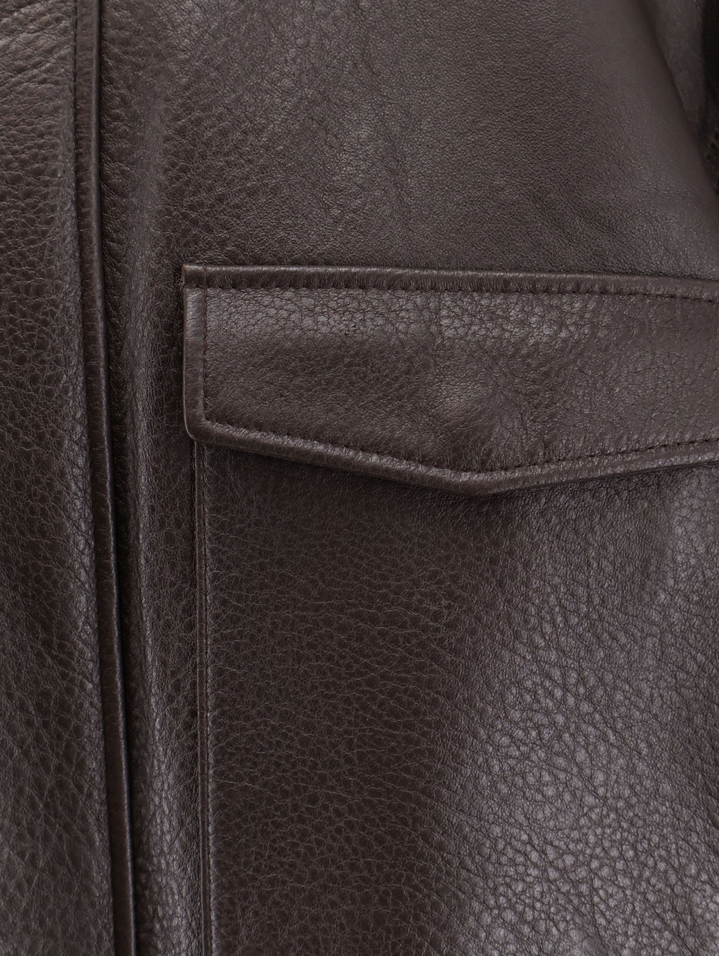 Long leather jacket