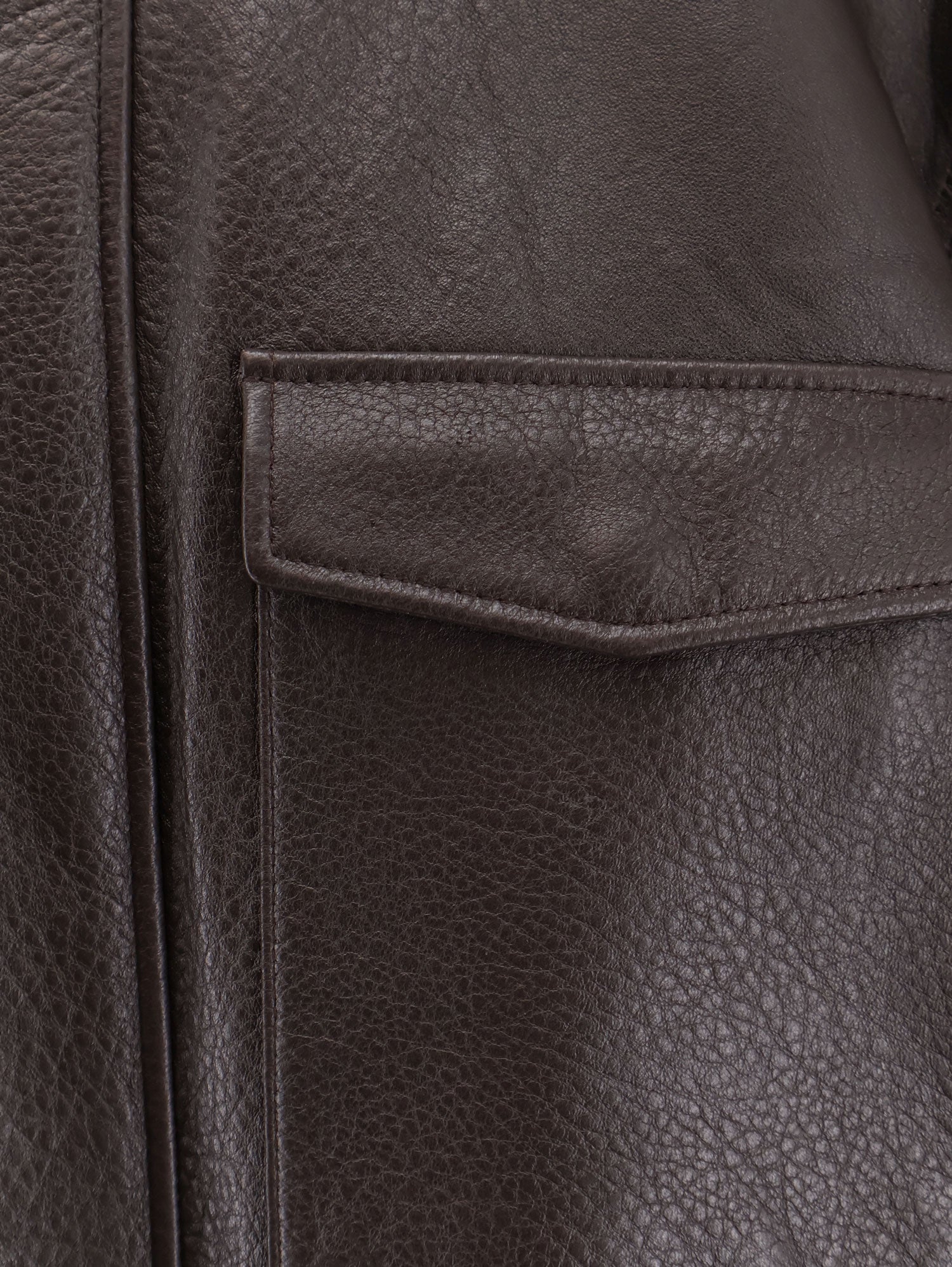 Long leather jacket