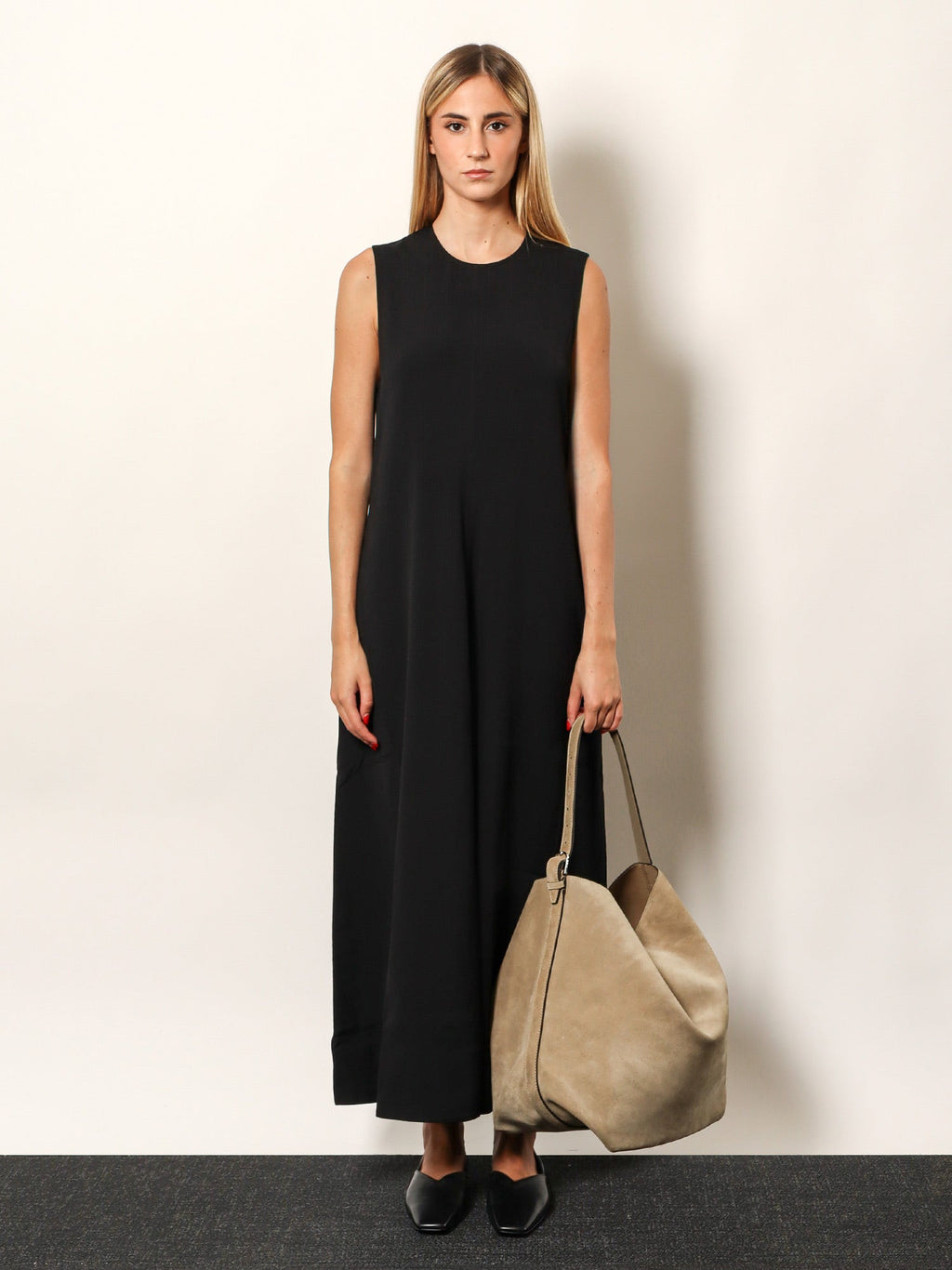 Suede Belted Tote shoulder bag