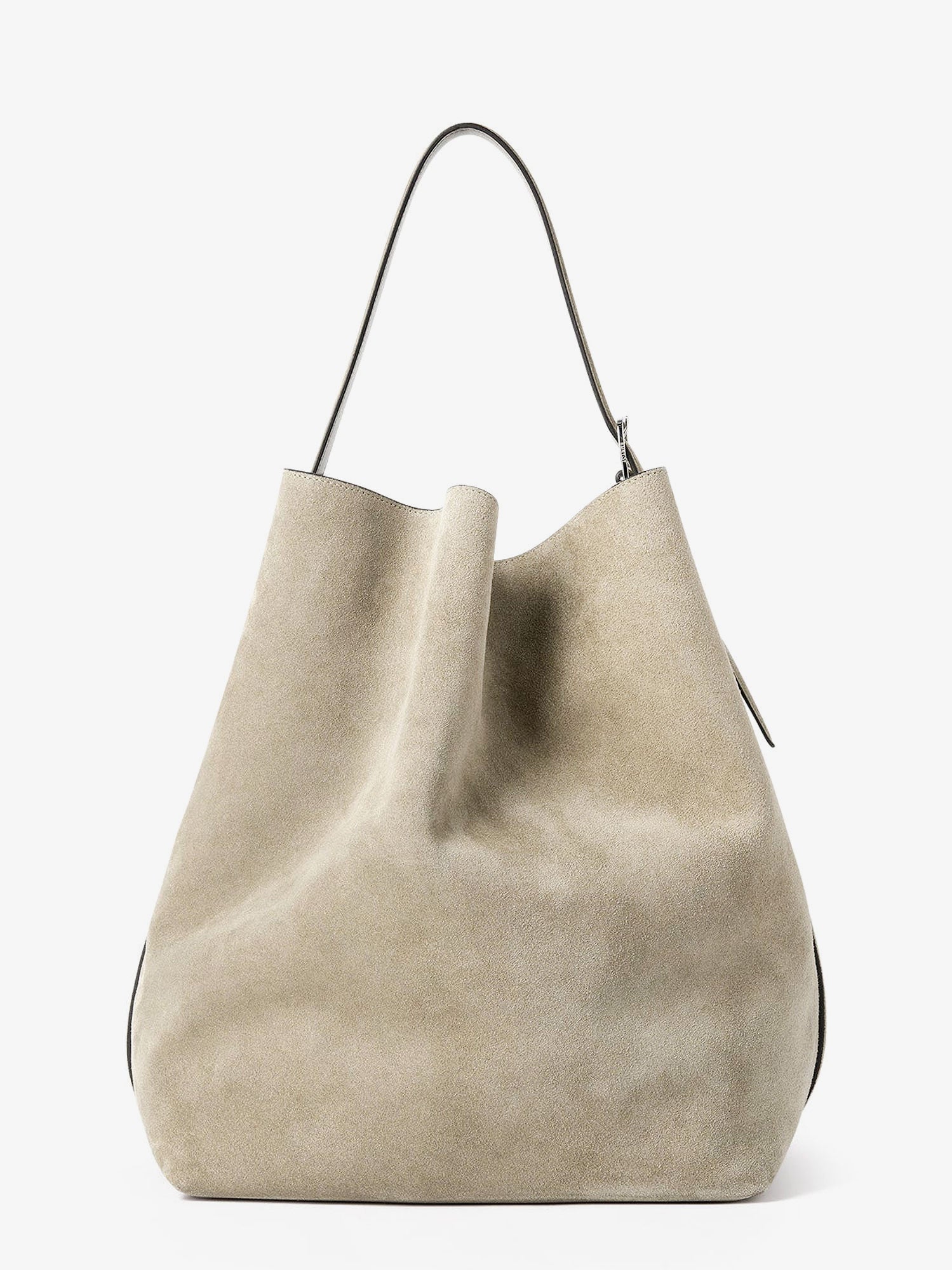 Suede Belted Tote shoulder bag