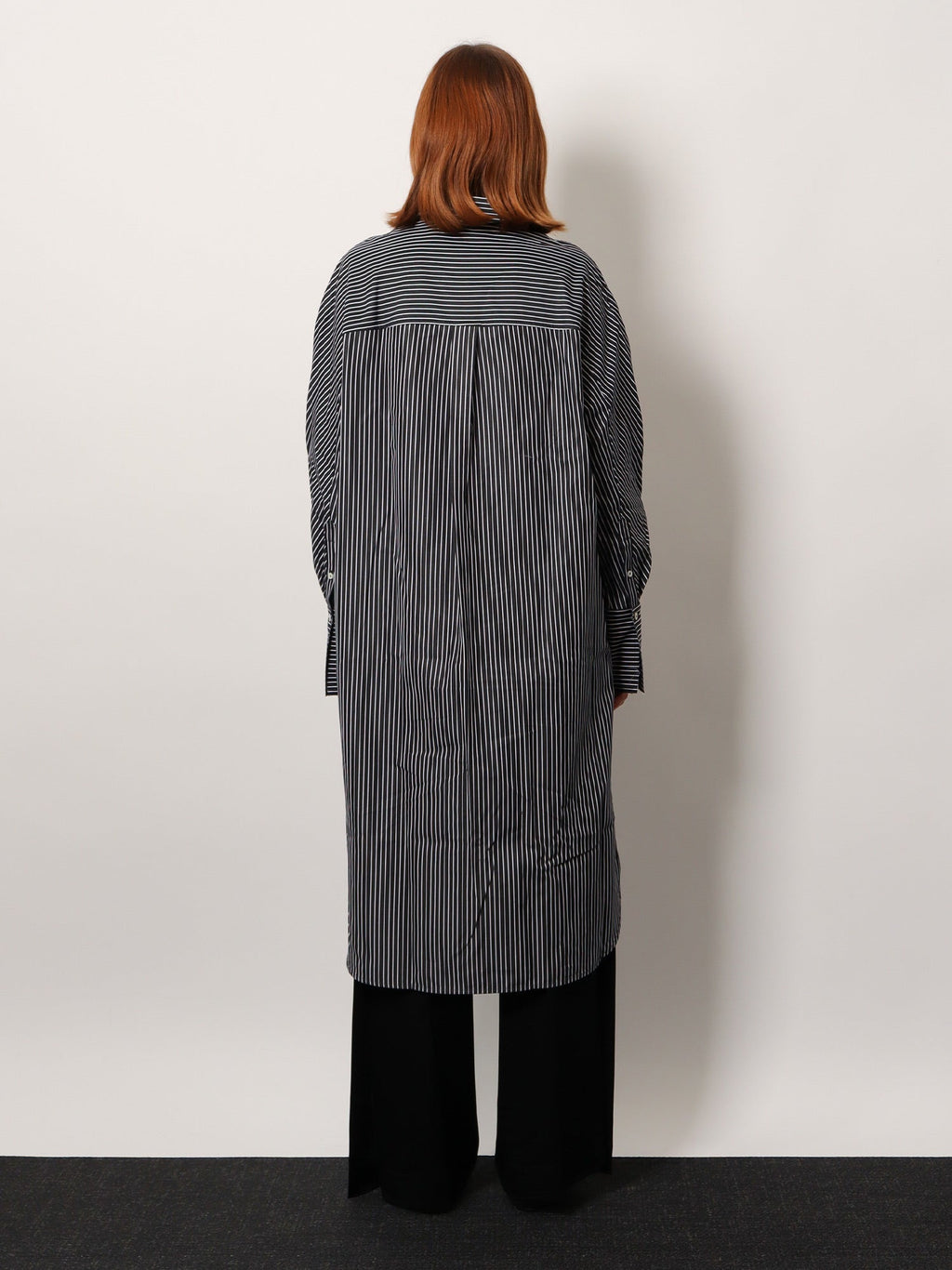 Striped Kimono-Sleeve Shirtdress
