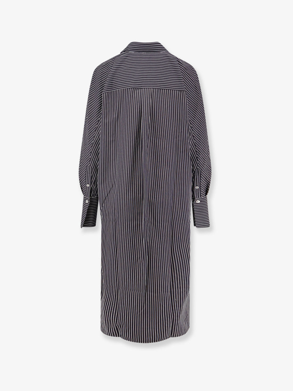 Striped Kimono-Sleeve Shirtdress