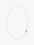 Metal necklace with pearls