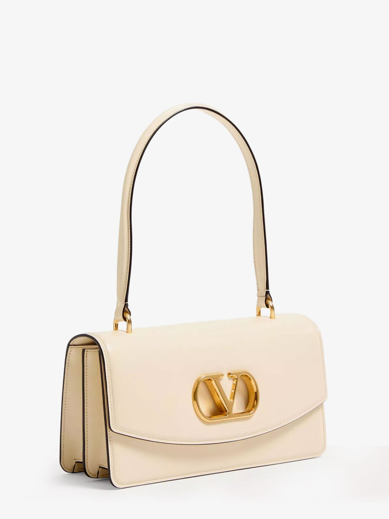Leather Vlogo shoulder bag