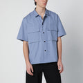 Light blue striped cotton shirt