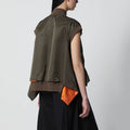 Khaki green nylon vest