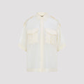 Ivory Lite Utility Silk Shirt