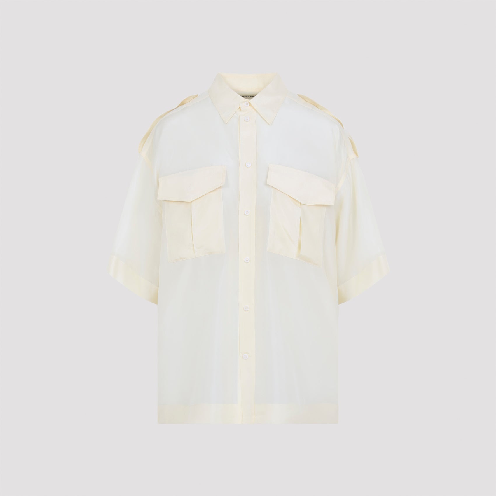 Ivory Lite Utility Silk Shirt