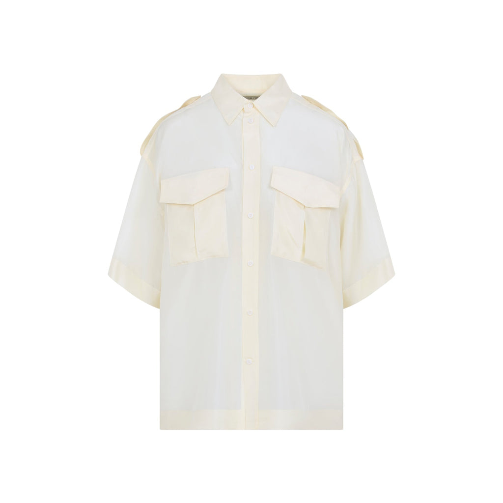 Ivory Lite Utility Silk Shirt