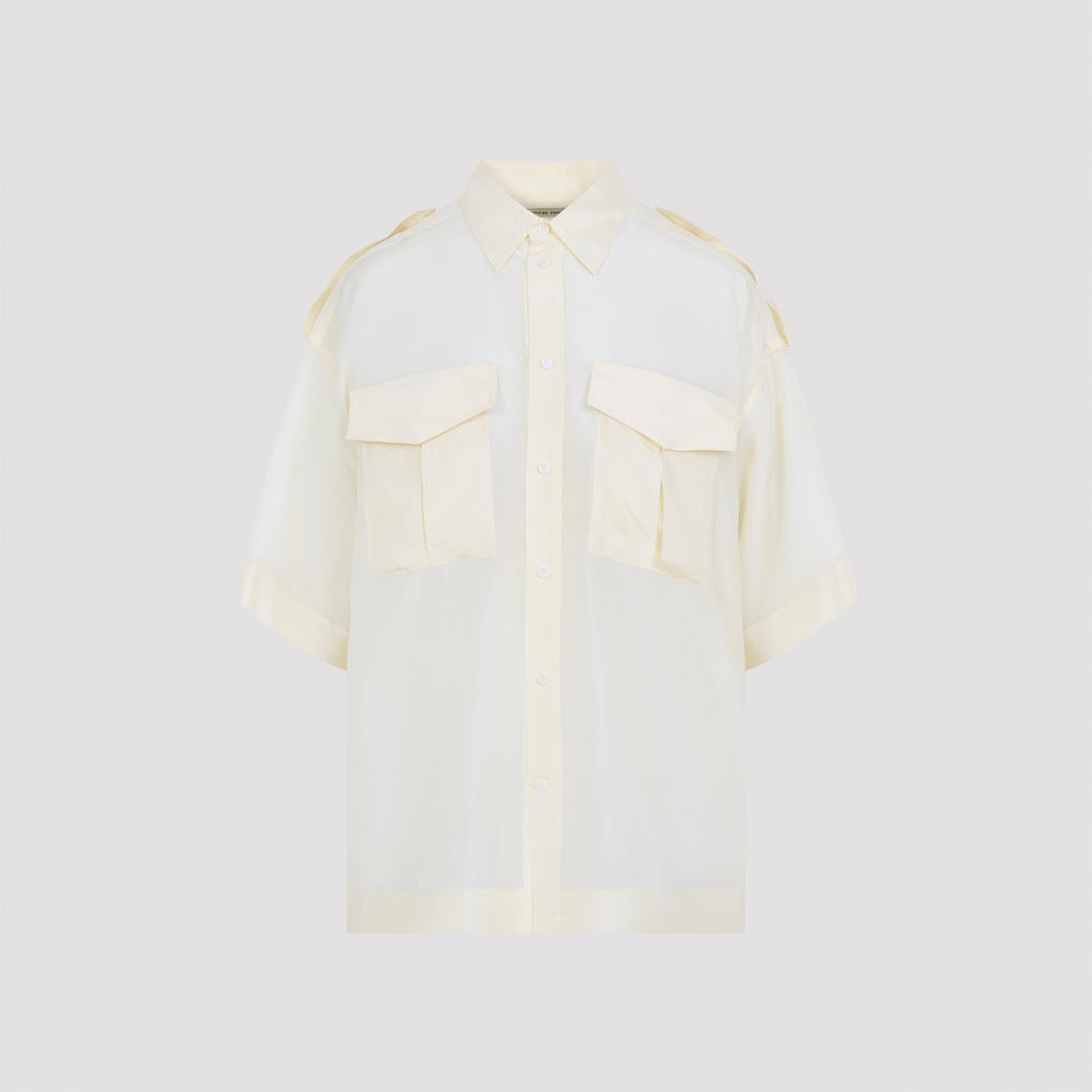 Ivory Lite Utility Silk Shirt
