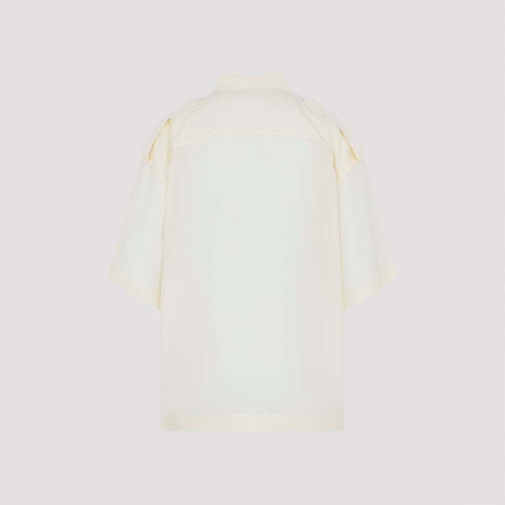 Ivory Lite Utility Silk Shirt