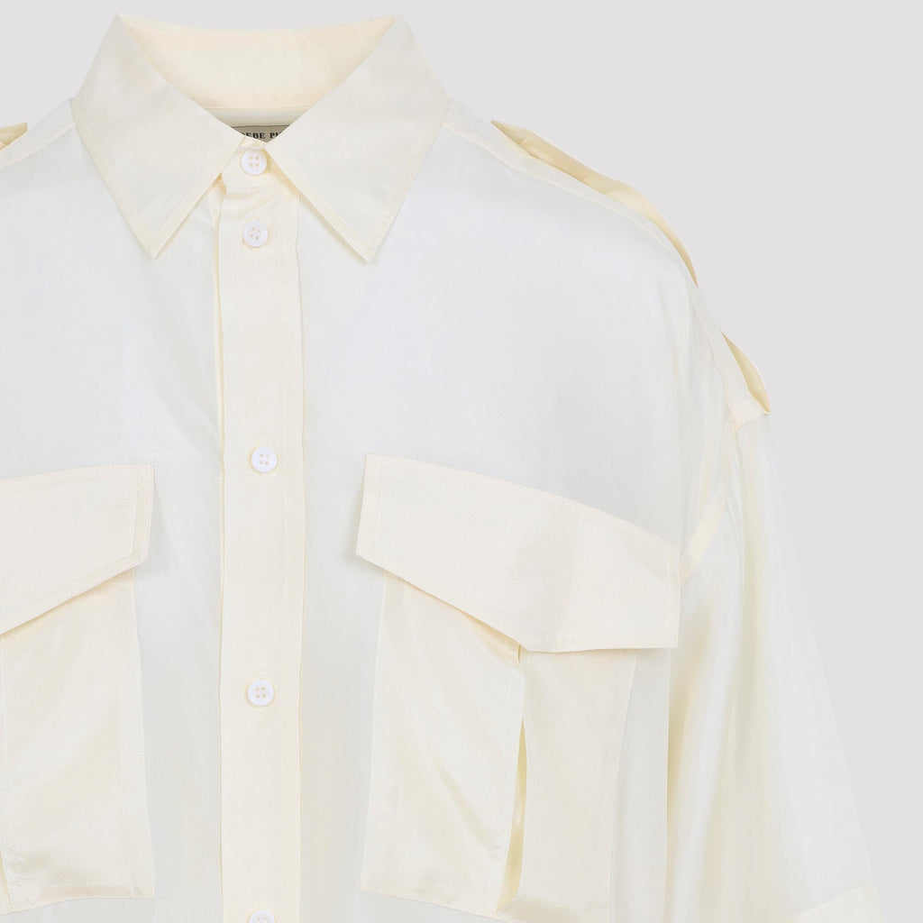 Ivory Lite Utility Silk Shirt