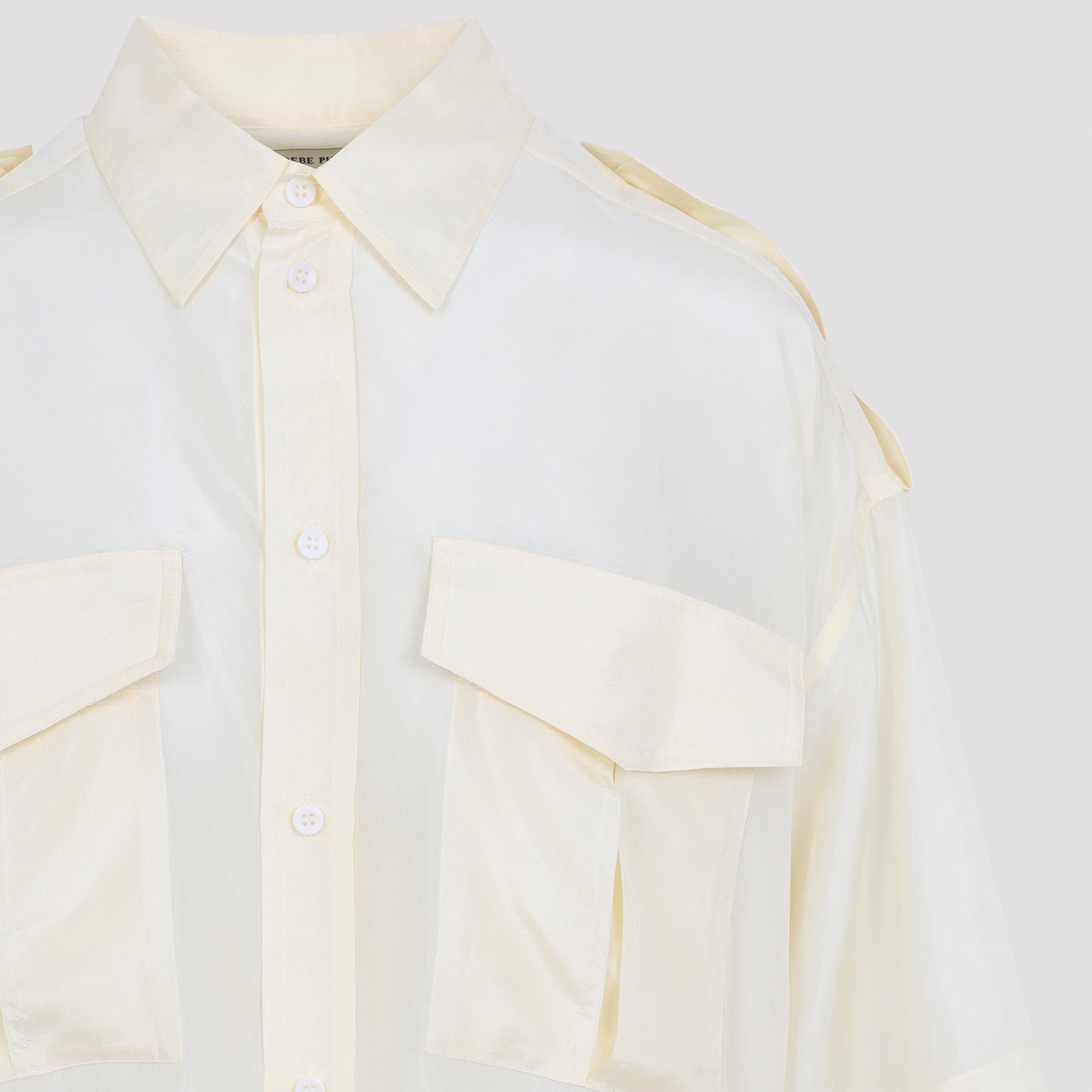 Ivory Lite Utility Silk Shirt