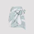 Green Strano Silk Mini Skirt