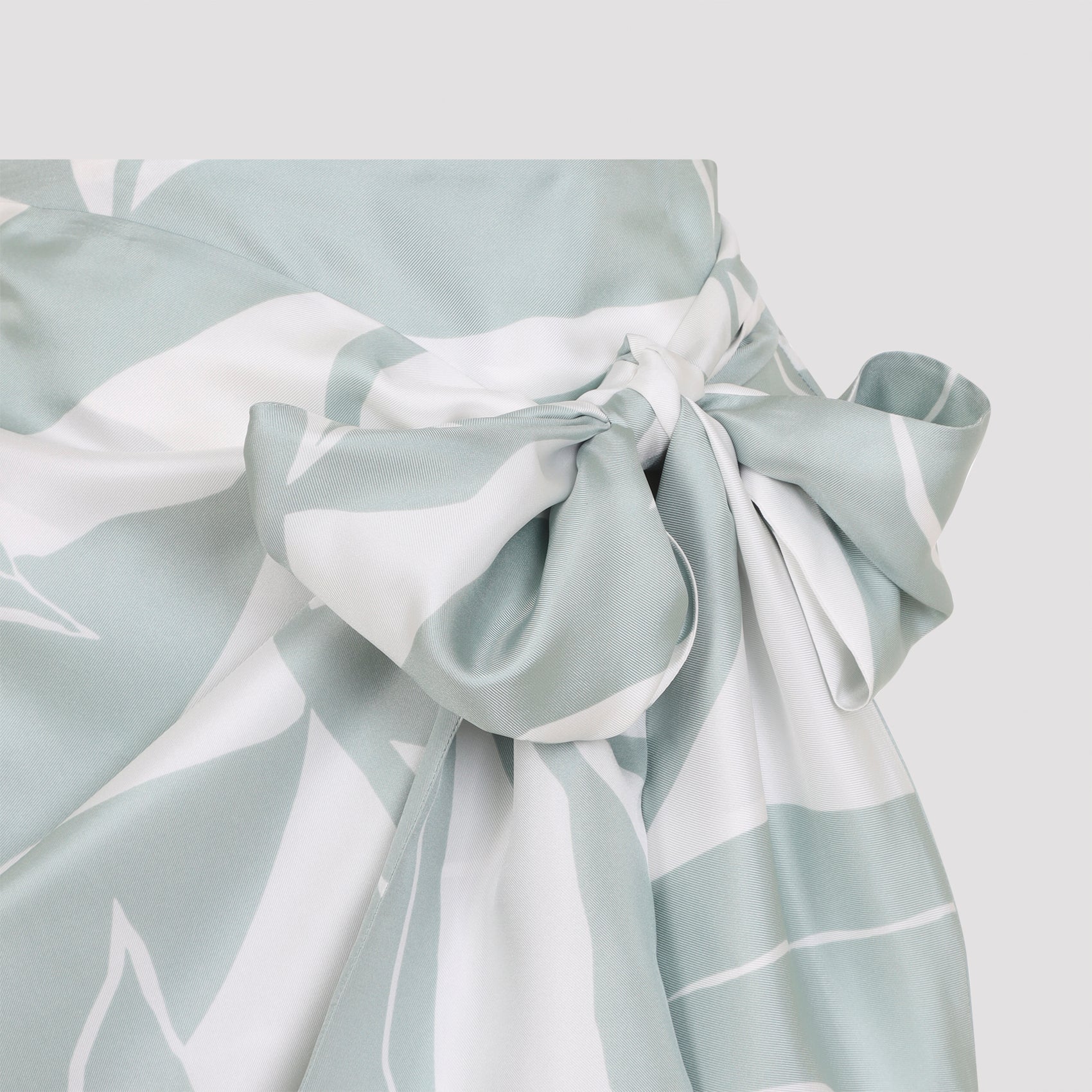 Green Strano Silk Mini Skirt