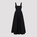 Black Giro Cotton Midi Dress
