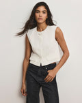 Veronica Beard Cliffwood Vest in Dove