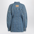 Light blue denim mini dress