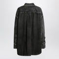 Black washed denim shirt