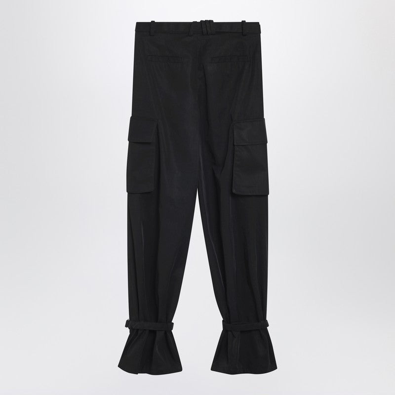 Black nylon trousers