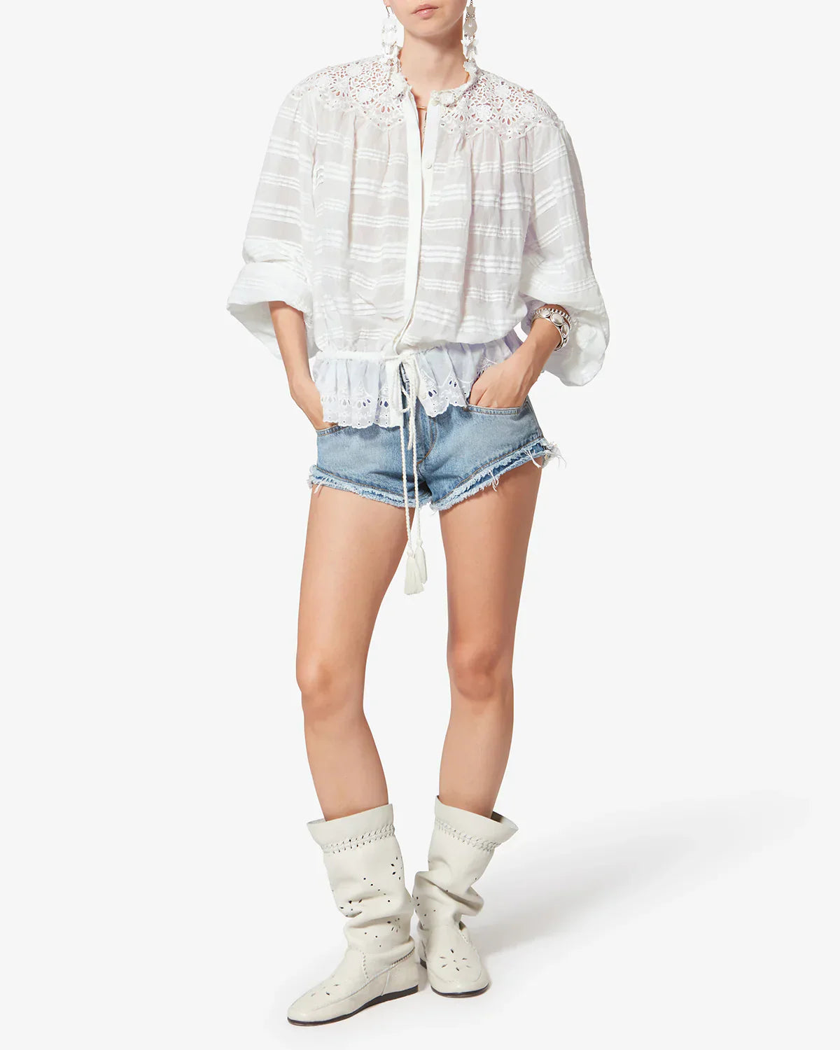 Marant Etoile Polly Blouse in White