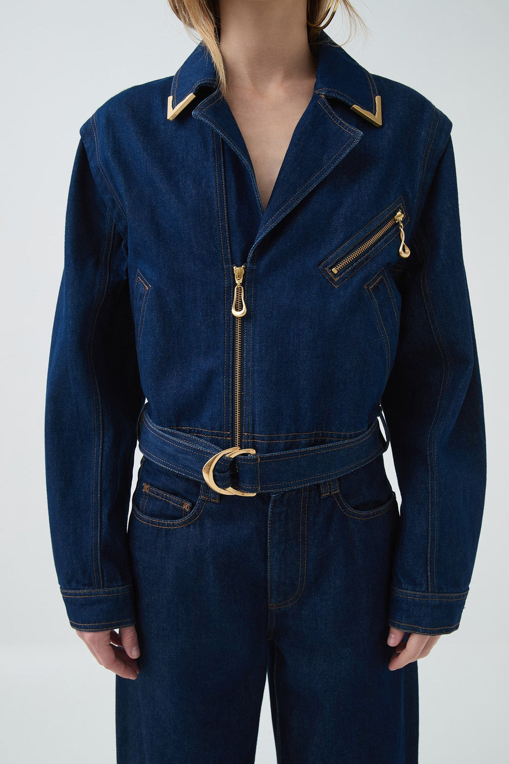 Aje Amara Hardware Denim Jacket