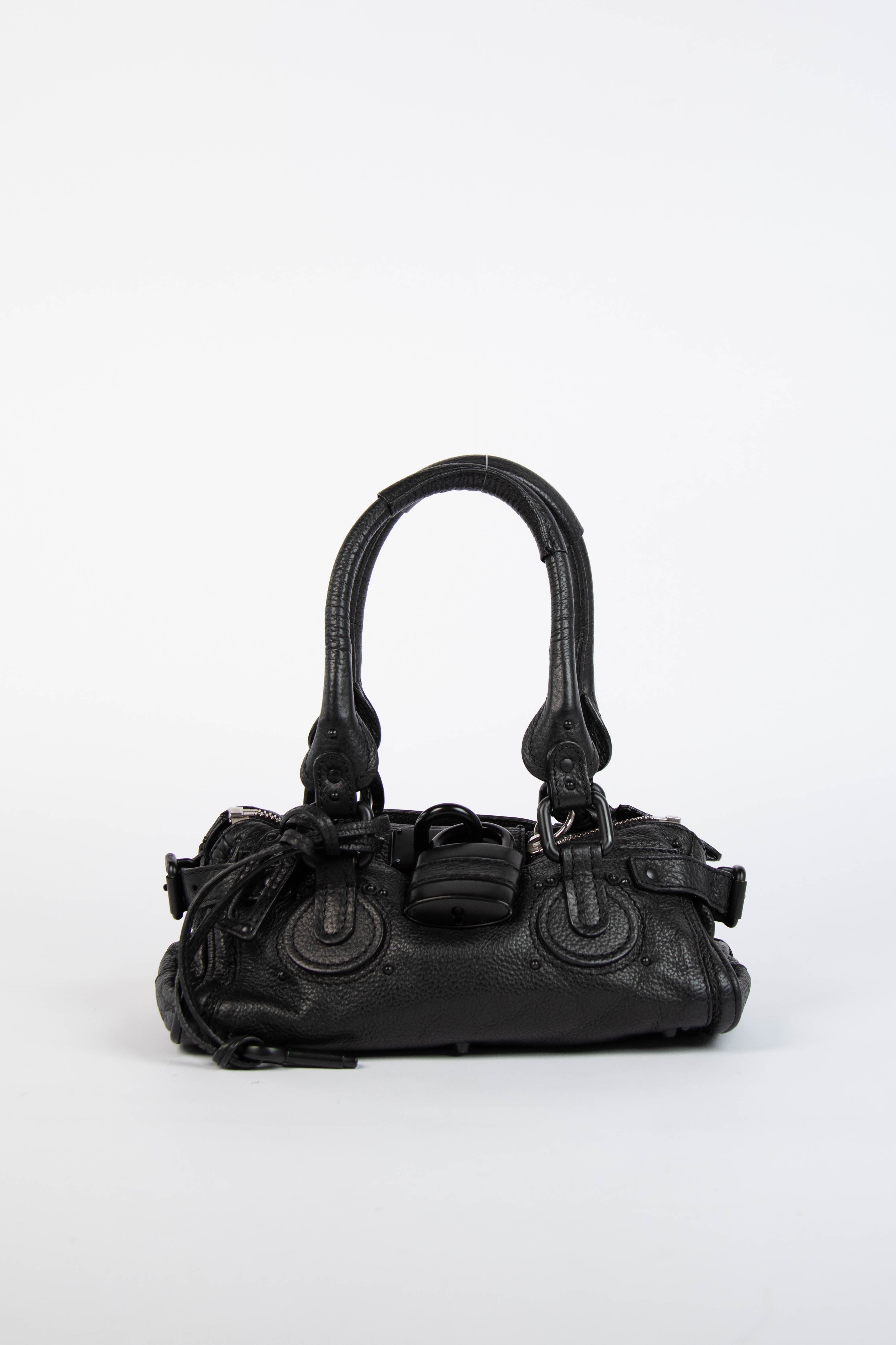 🔥 Pre-owned RARE 2000s Chloe Black Leather Paddington Small Shoulder Bag 🔥