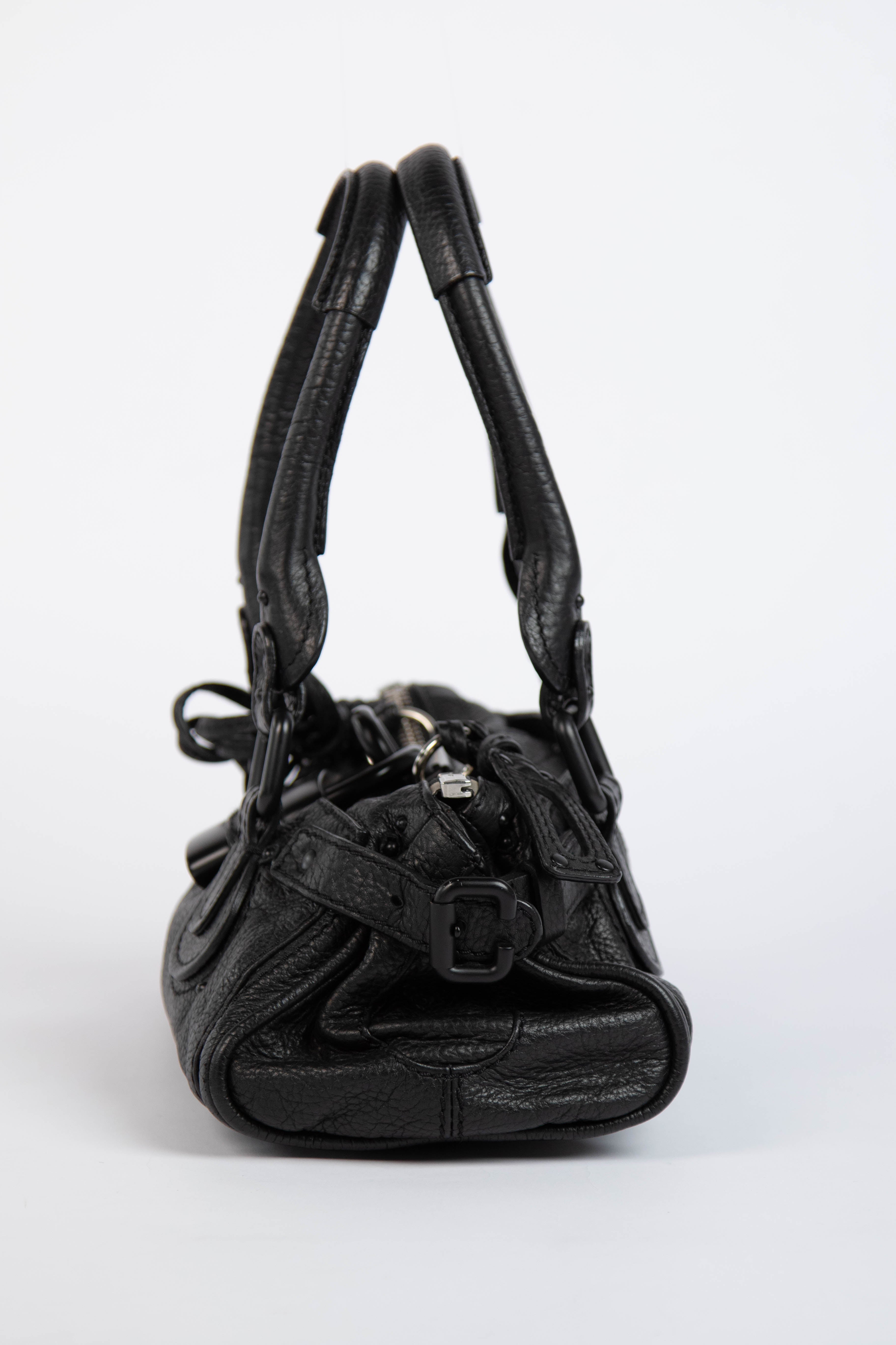🔥 Pre-owned RARE 2000s Chloe Black Leather Paddington Small Shoulder Bag 🔥