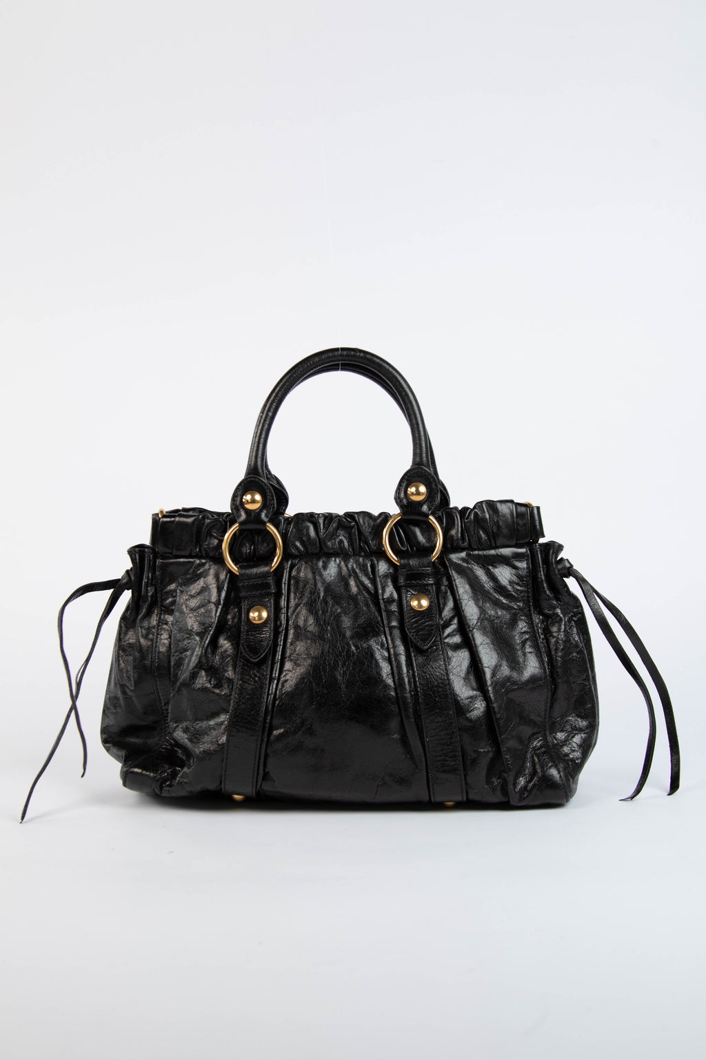 🔥 Pre-owned 2000s Miu Miu Black Vitello Shoulder Bag 🔥