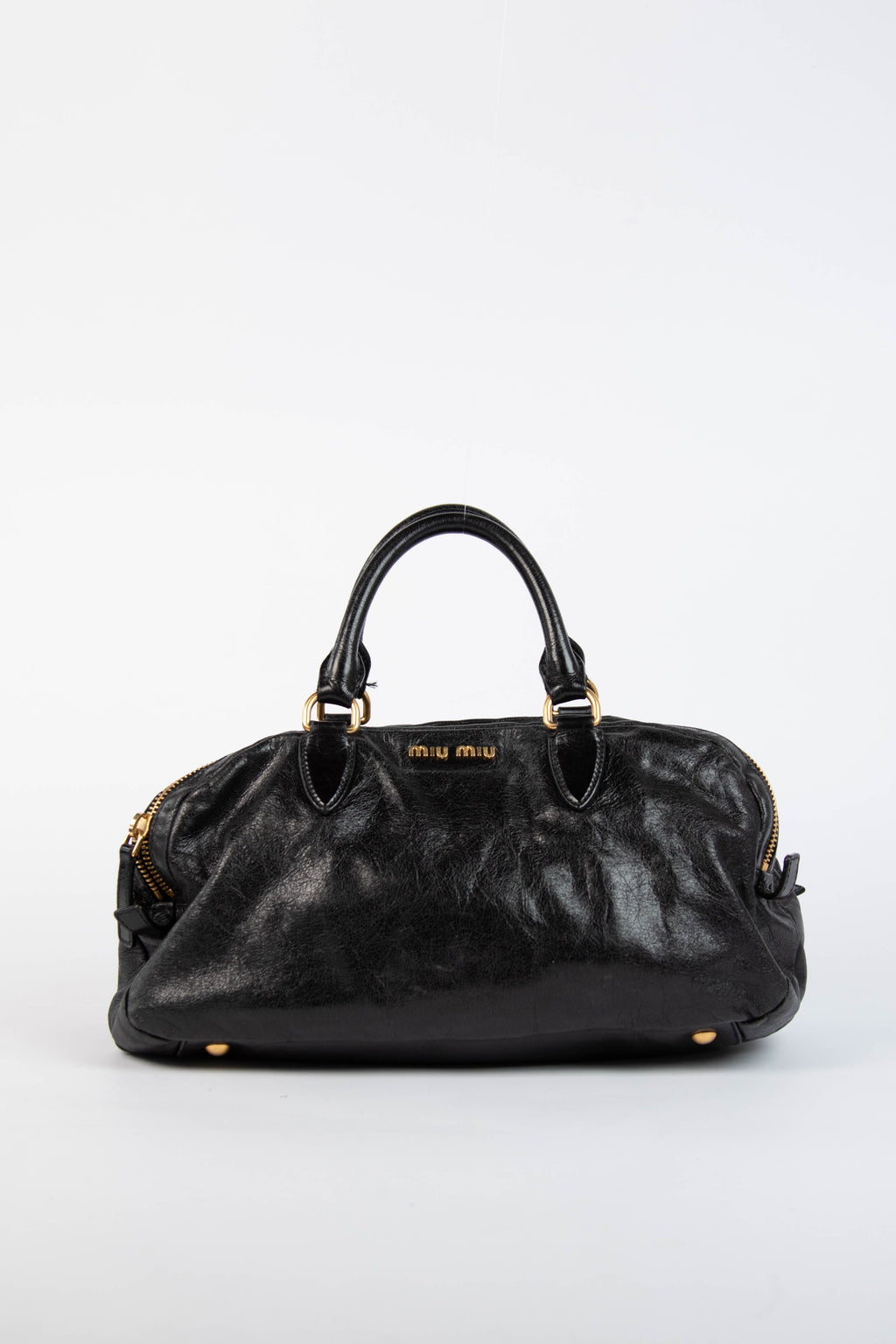 🔥 Pre-owned 2000s Miu Miu Black Leather Shoulder Bag 🔥