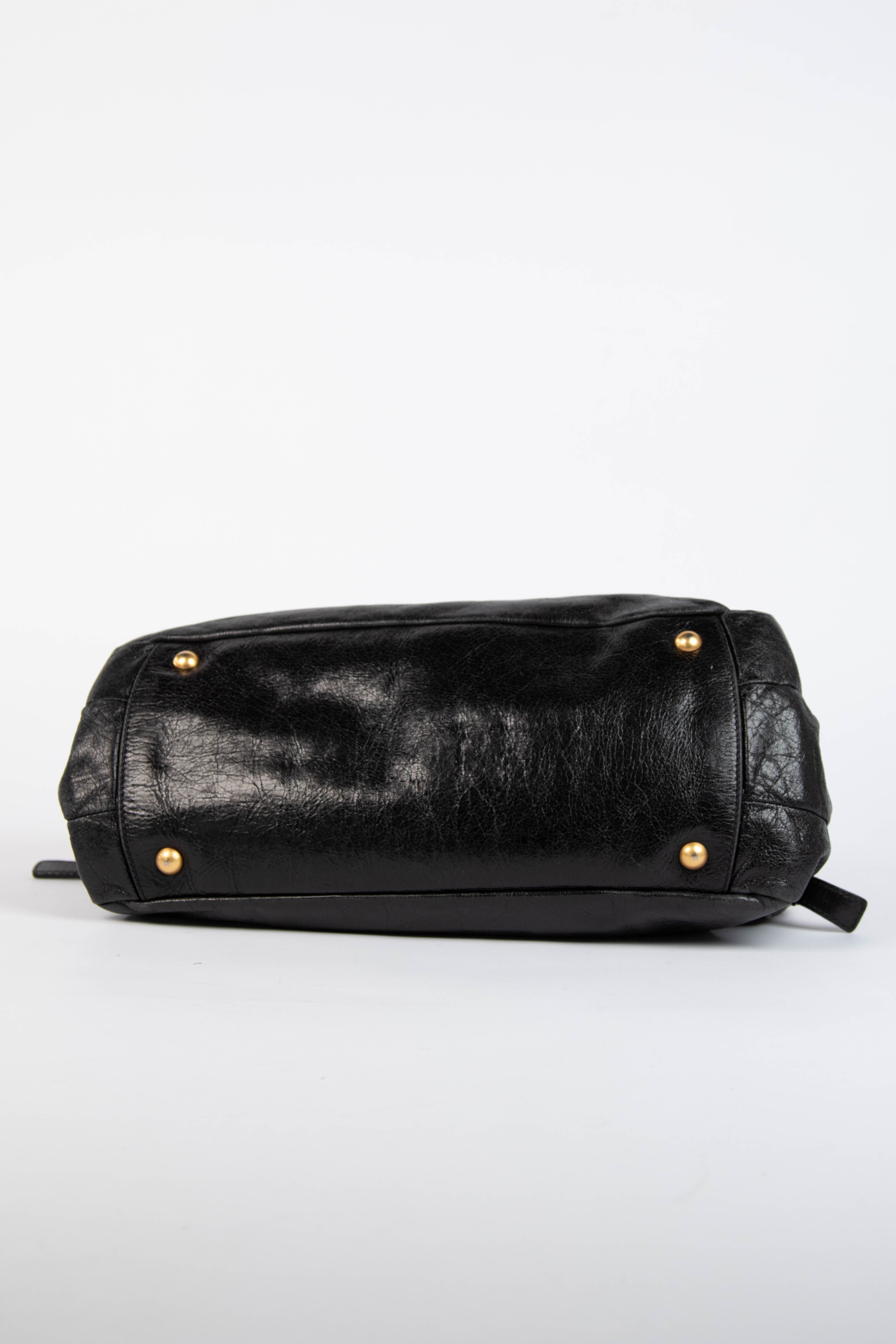🔥 Pre-owned 2000s Miu Miu Black Leather Shoulder Bag 🔥
