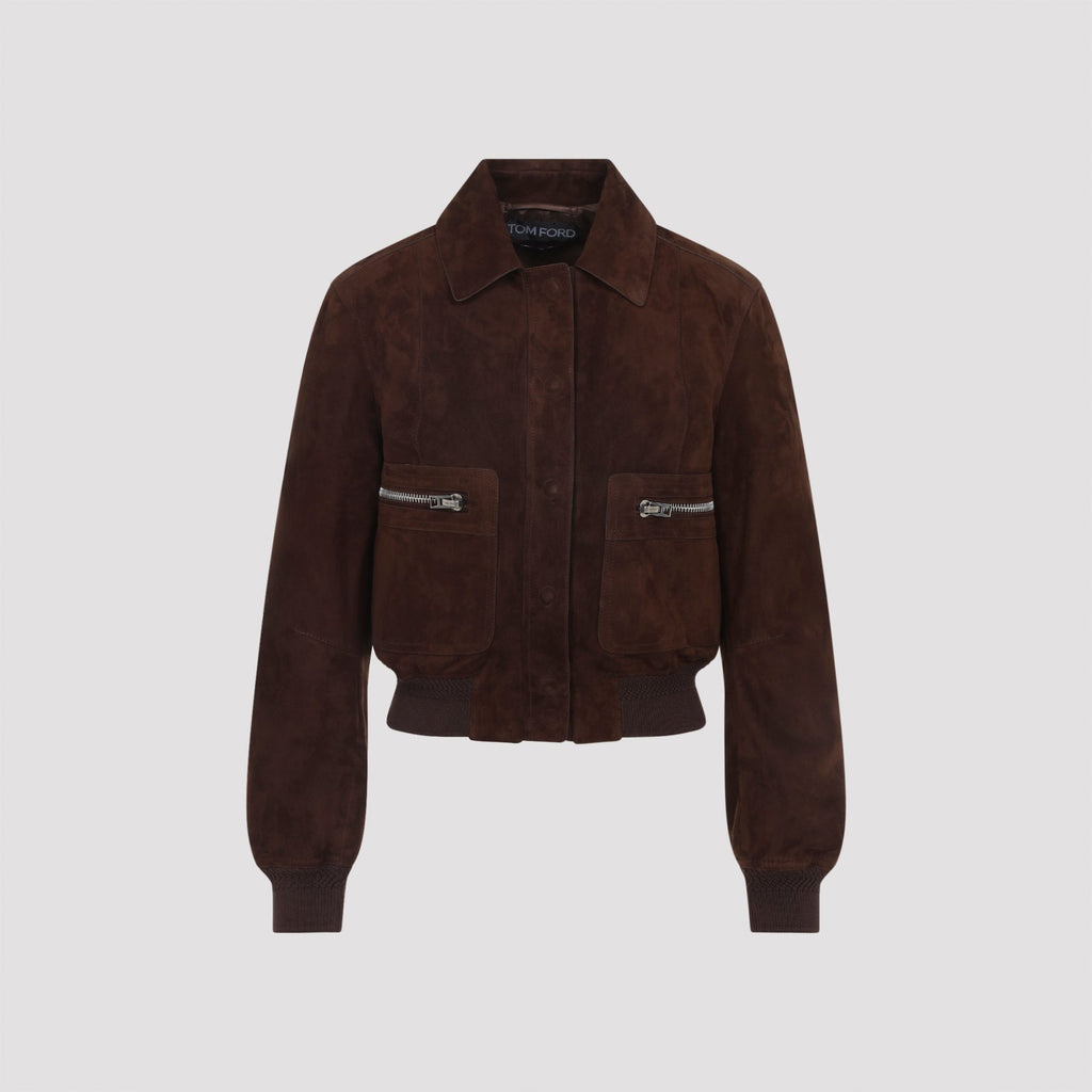 Lamb Suede Bomber Jacket