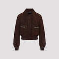 Lamb Suede Bomber Jacket