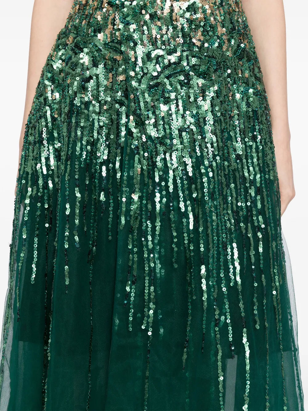 EMBROIDERED STRAPLESS DRESS