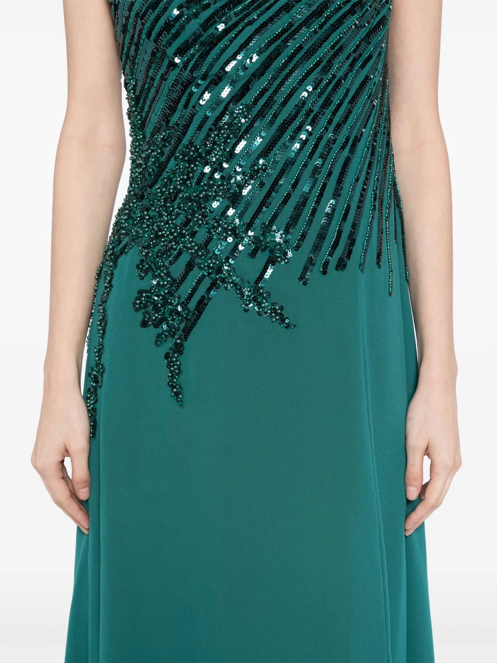 ONE SHOULDER SEQUIN LONG DRESS