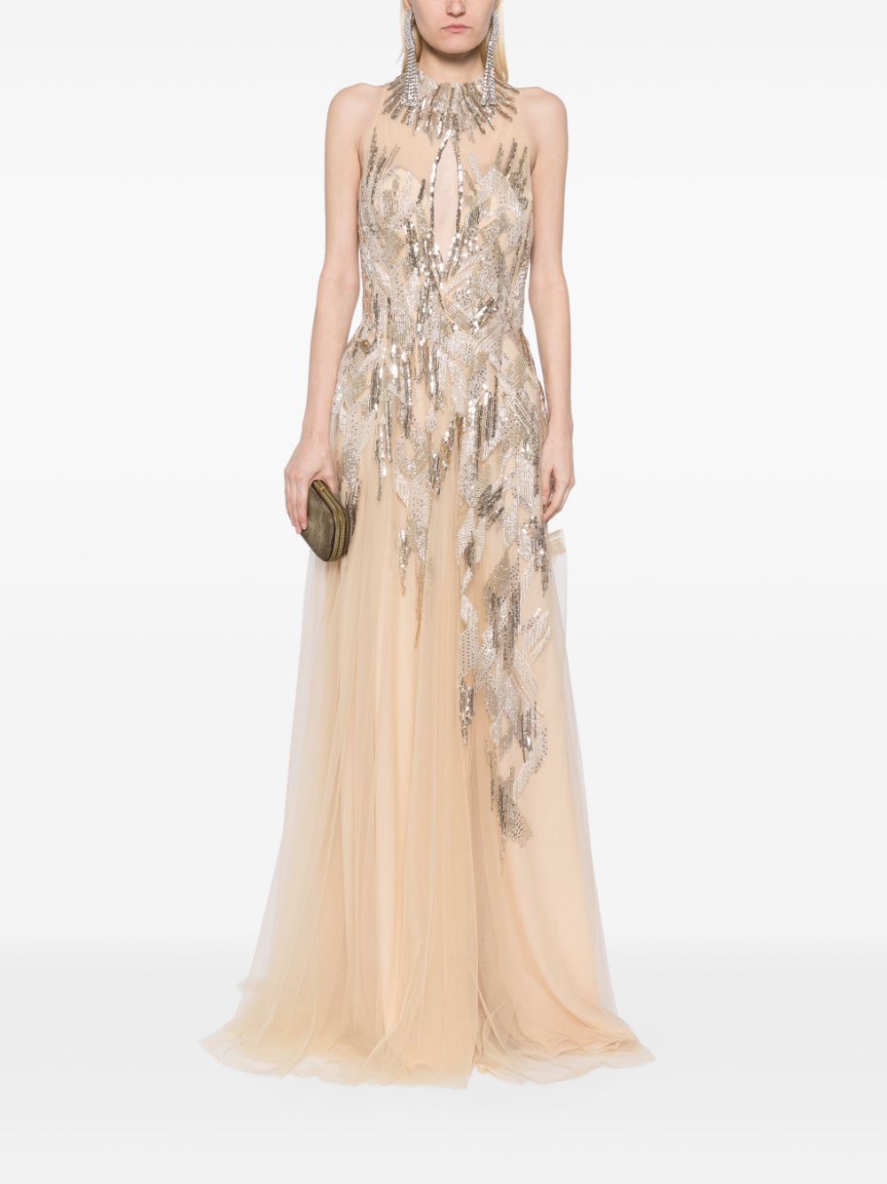 LONG EMBROIDERED DRESS