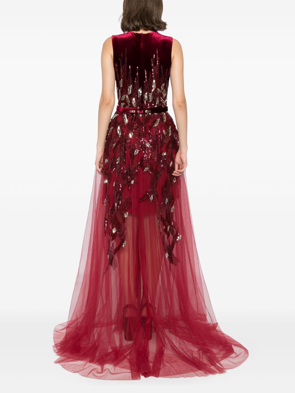 VELVET EMBROIDERED DRESS