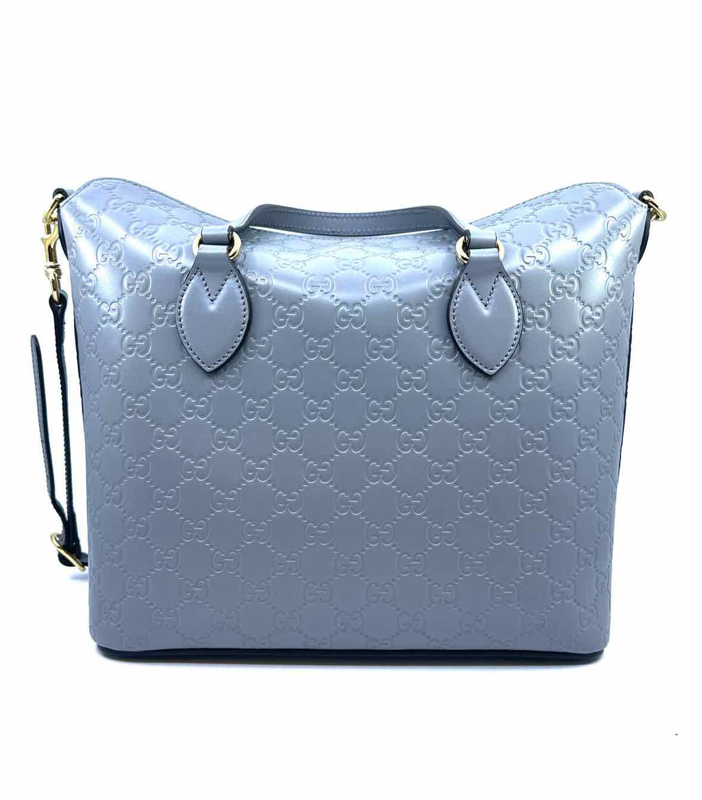 GUCCI Grey Leather Solid Handbag
